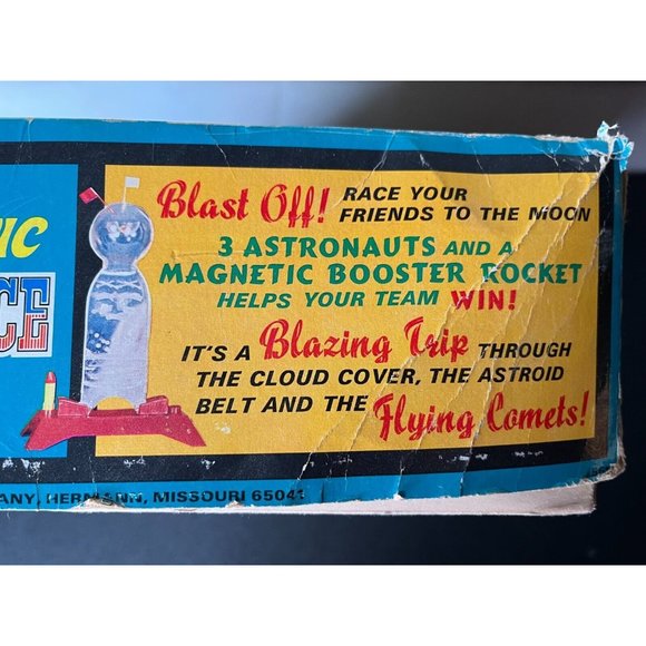 vintage 1970s Stevens magnetic moon race toy game rare! - Picture 5 of 12